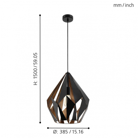 Pendul CARLTON 1 E27 1X60W [4]