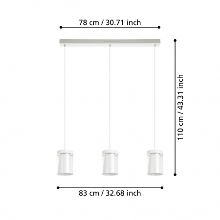 Pendul CHIUSELLO-Z LED 3X3, 7W lumina reglabila [4]