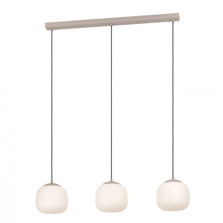 Lustre si pendule - Pendul COMINIO E27 3x40W sticla nisipiu 88.5 cm
