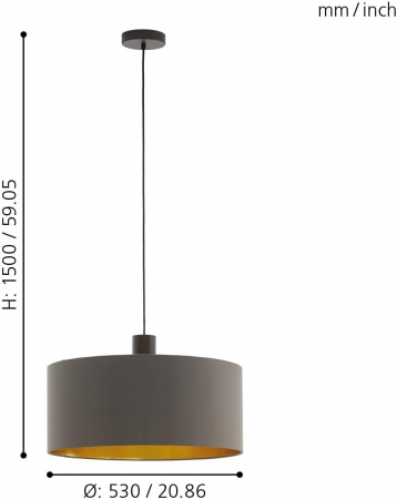Pendul CONCESSA 1 E27 1X60W [3]