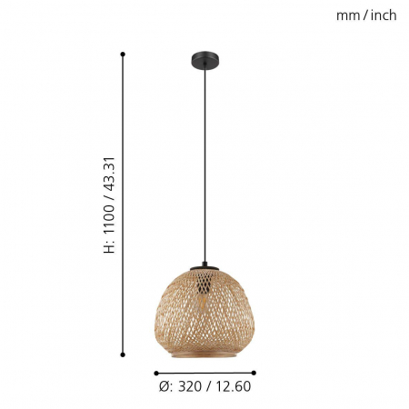 Pendul DEMBLEBY E27 1X40W [4]