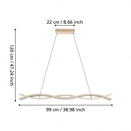 Pendul LASANA 4 LED 35W lumina calda [3]