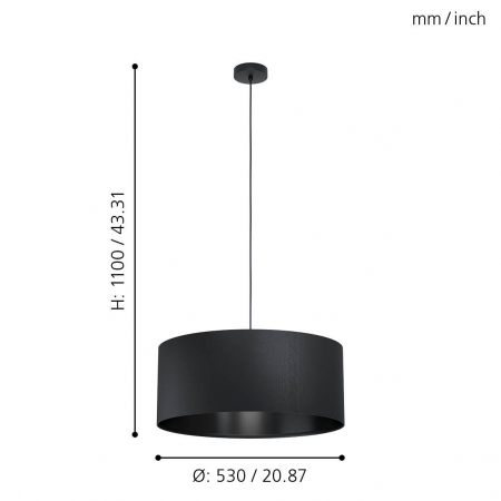 Pendul MASERLO 1 E27 1X60W [4]