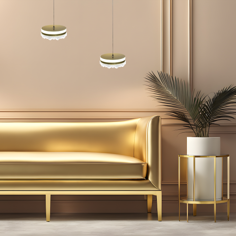 Pendul Preciosa, 25W LED, 4000k, Gold [3]