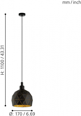 Pendul ROCCAFORTE E14 1X40W [2]