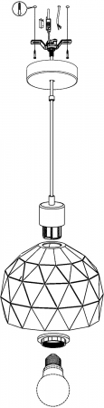 Pendul ROCCAFORTE E14 1X40W [3]