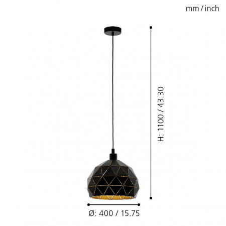 Pendul ROCCAFORTE E27 1X60W [3]