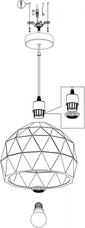 Pendul ROCCAFORTE E27 1X60W [4]