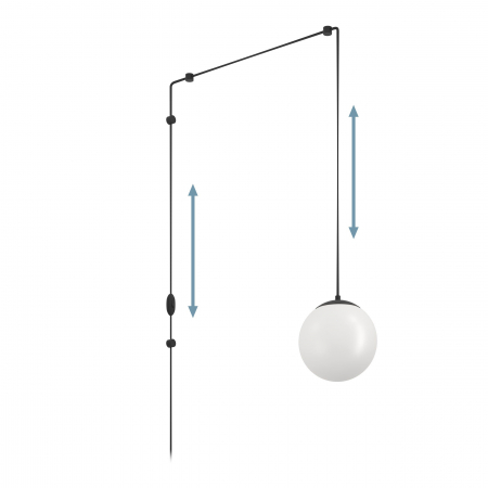 Pendul RONDO 3 E27 1x40W cu conectare la priza [3]