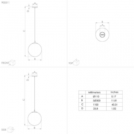 Pendul RONDO 3 E27 1x40W 30 cm [2]