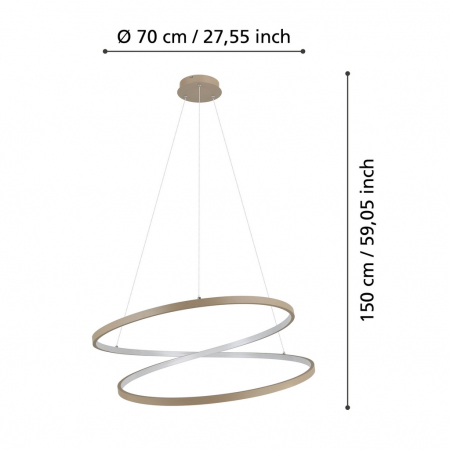 Pendul RUOTALE LED 42 W lumina calda [3]