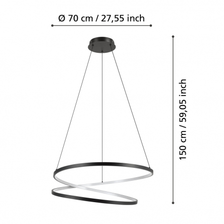 Pendul RUOTALE LED 42 W lumina calda [3]