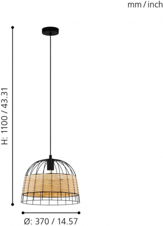 Pendul ANWICK E27 1X40W [3]