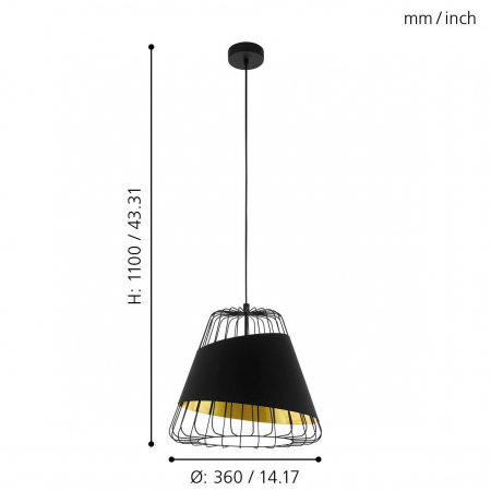 Pendul AUSTELL E27 1X60W [3]