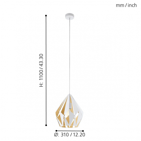 Pendul CARLTON 1 E27 1X60W [3]