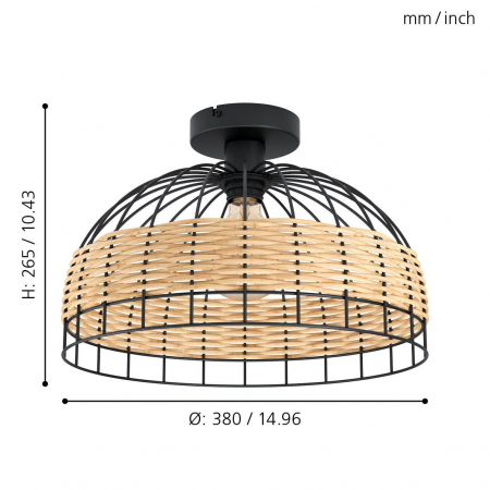 Plafoniera ANWICK E27 1X60W [3]