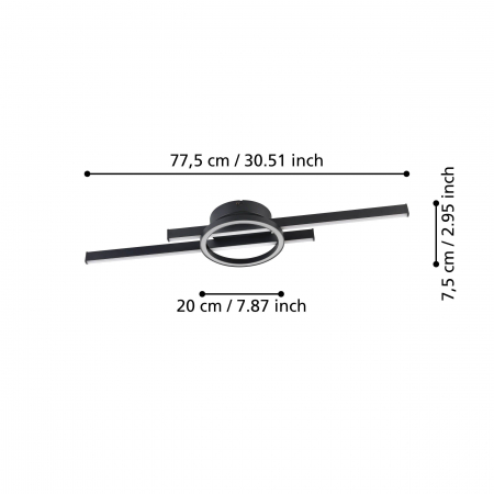 Plafoniera AMANDOLO LED 23.5W lumina reglabila [5]