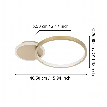 Plafoniera GAFARES LED 15W lumina reglabila [4]