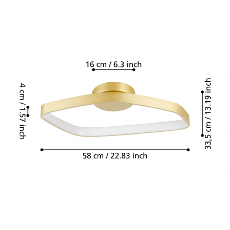 Plafoniera VALLEROSA LED 25.2W lumina calda [4]