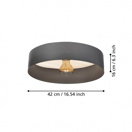Plafoniera DUAIA E27 1X40W [5]