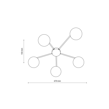Plafoniera ELTON G9 5 x max 8W LED Negru 67 cm [8]