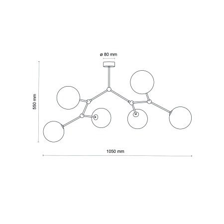 Plafoniera FAIRY G9 6 x max 8W LED Negru 105 cm [6]
