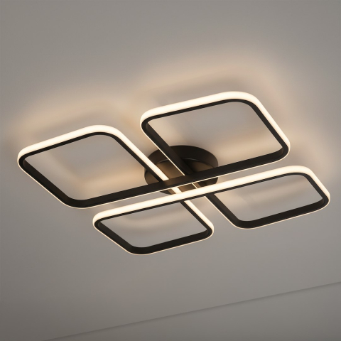 Plafoniere - Plafoniera Hidalgo LED, 40W, 4000K, Alb/Negru