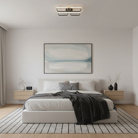 Plafoniera Hidalgo LED, 40W, 4000K, Alb/Negru [3]