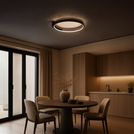 Plafoniera LED Luna, 18W, 4000K, Negru [2]