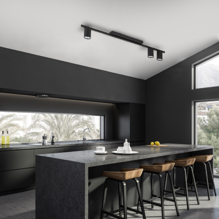 Plafoniera LOGAN GU10 3 x max 10W LED Negru 80 cm [1]