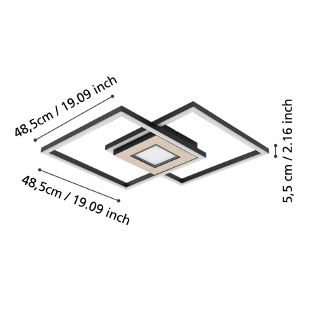 Plafoniera MARINELLO LED 2X17W lumina reglabila [3]
