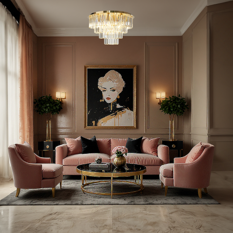 Plafoniera Milano Auriu E14 9x40W 60 cm [2]