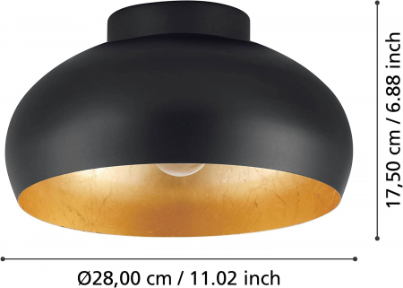 Plafoniera MOGANO 2 E27 1X40W [3]
