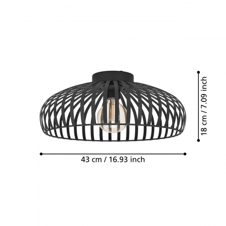 Plafoniera MOGANO 3 E27 1X40W [3]