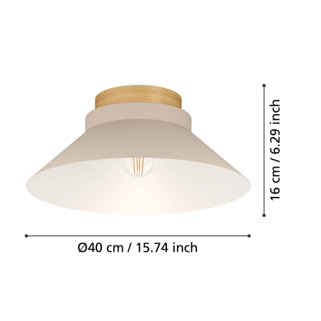 Plafoniera MOHARRAS E27 1X40W [4]