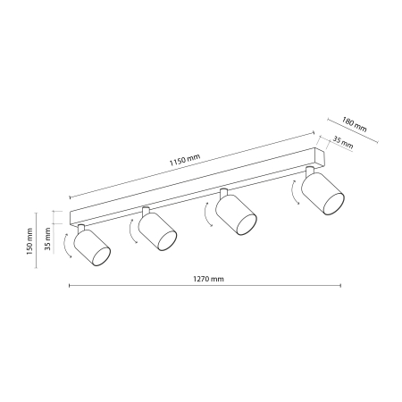 Plafoniera NEX GU10 max 10W LED  18 cm [8]