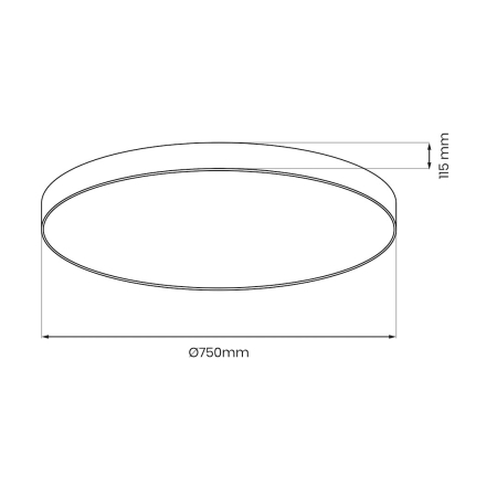 Plafoniera Siena Black 80W LED Ø750 mm + telecomandă [9]