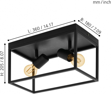 Plafoniera SILENTINA E27 2X40W [2]