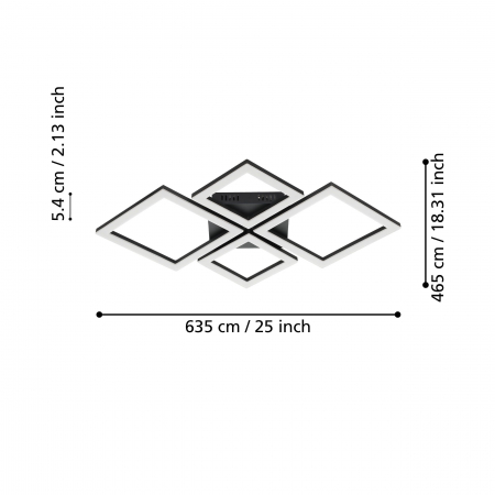 Plafoniera smart PARANDAY-Z LED 42W lumina reglabila 47 cm [4]