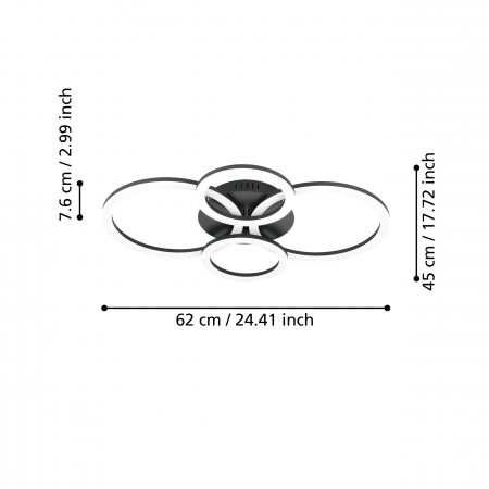 Plafoniera PARRAPOS-Z LED 41W lumina reglabila [3]