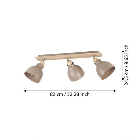 Plafoniera ARRECIFE E27 3x28W nisipiu 74,5 cm [4]