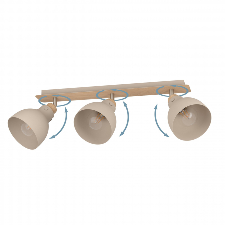 Plafoniera ARRECIFE E27 3x28W nisipiu 74,5 cm [2]