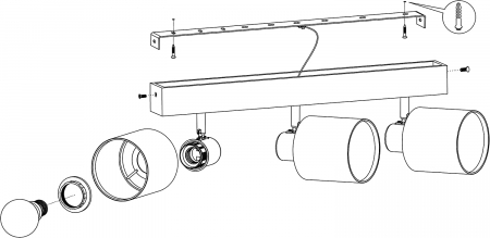 Plafoniera BATALLAS E27 3X10W [4]