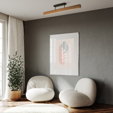 Plafoniera TEO LED 1 x max 22W LED Negru 96 cm [1]