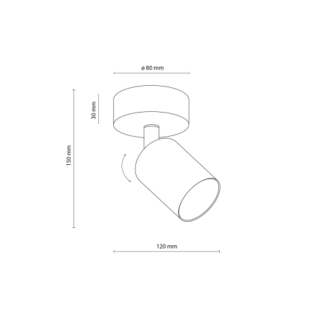Plafoniera TOP GU10 1 x max 10W LED Brun 12 cm [3]