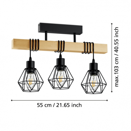 Plafoniera TOWNSHEND 5 E27 3X60W [3]
