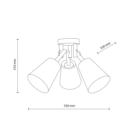 Plafoniera VAIO E27 max 15W LED Sabia, Pine 46 cm [6]
