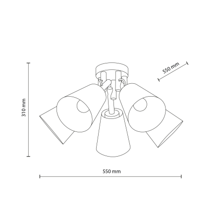 Plafoniera VAIO E27 max 15W LED Sabia, Pine 49 cm [7]