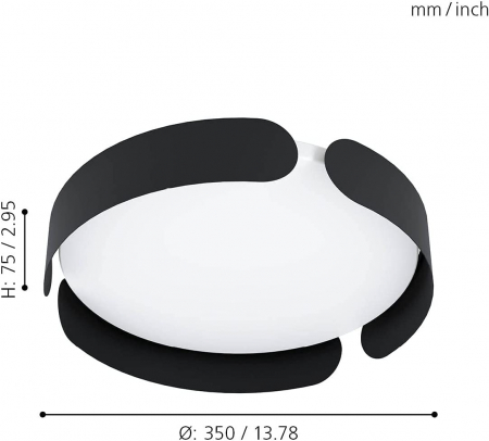 Plafoniera VALCASOTTO LED 20W lumina calda [2]
