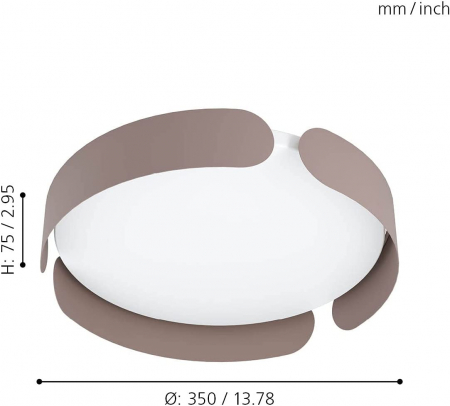 Plafoniera VALCASOTTO LED 24W lumina calda [2]